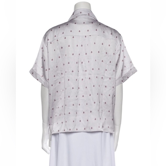 Roller Rabbit Size XL Button Down Short Sleeve Blouse - Picture 3 of 7